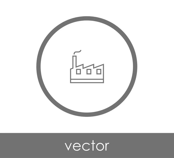 Иконка фабрики — стоковый вектор