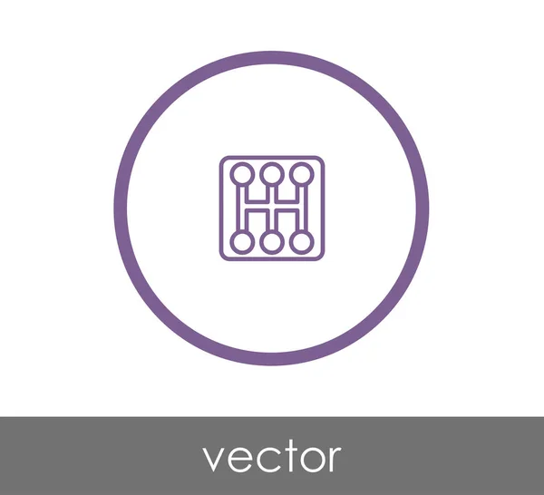 Icono de caja de cambios del coche — Vector de stock