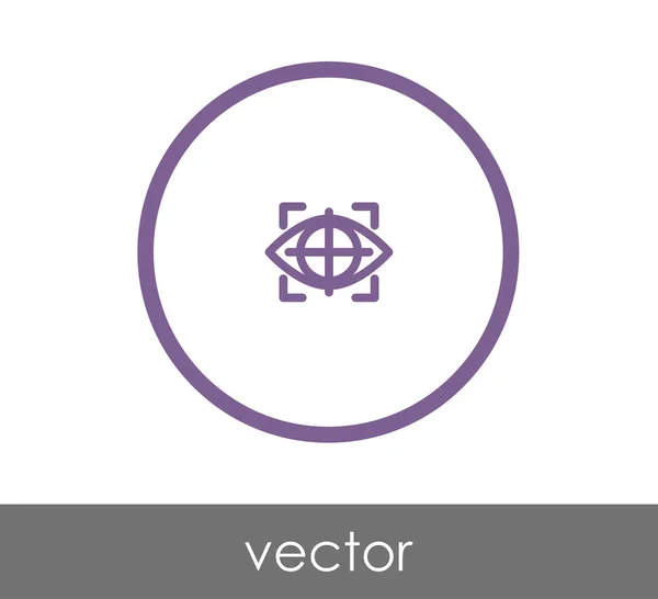 Icono plano de ojo — Vector de stock