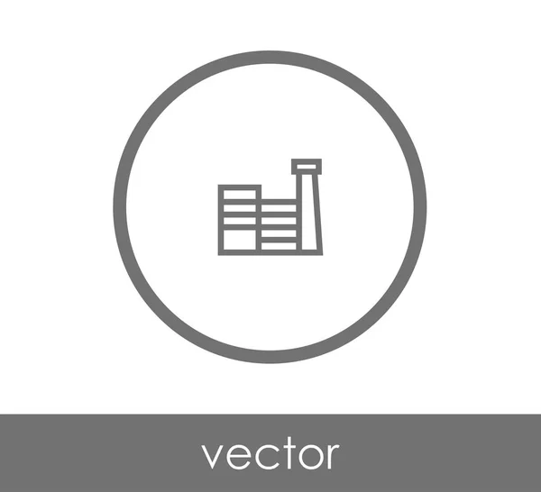 Icono plano de fábrica — Vector de stock