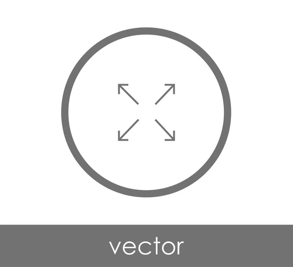 Icono de círculo de pantalla completa — Vector de stock