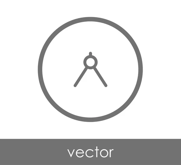 Dibujo brújula icono — Vector de stock