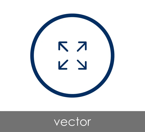 Volledig scherm cirkel pictogram — Stockvector