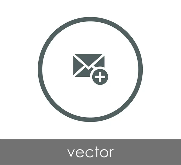 E-Mail-Symbol hinzufügen — Stockvektor
