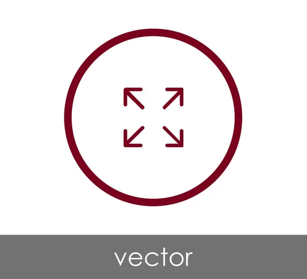Volledig scherm cirkel pictogram — Stockvector