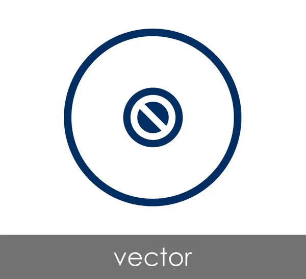 Icône de cercle de signe interdit — Image vectorielle