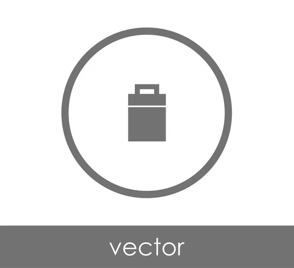 Vuilnis bin pictogram — Stockvector