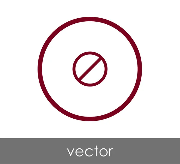 Segno proibito cerchio icona — Vettoriale Stock