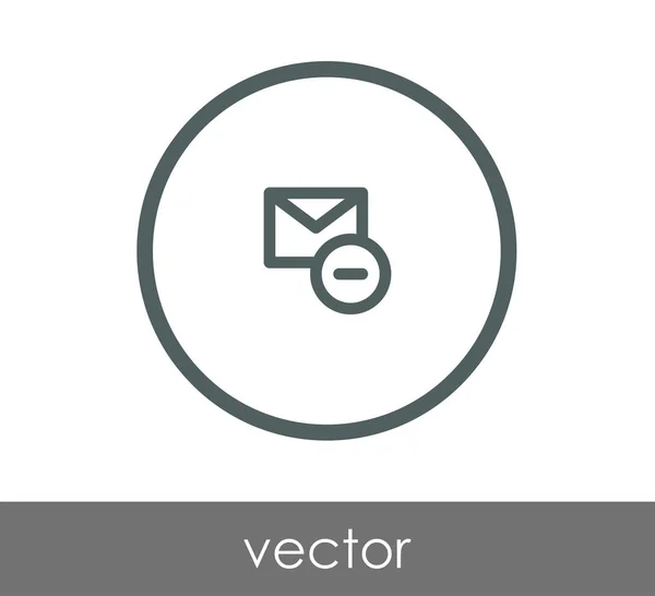 Töröl elektronikus levél ikon — Stock Vector
