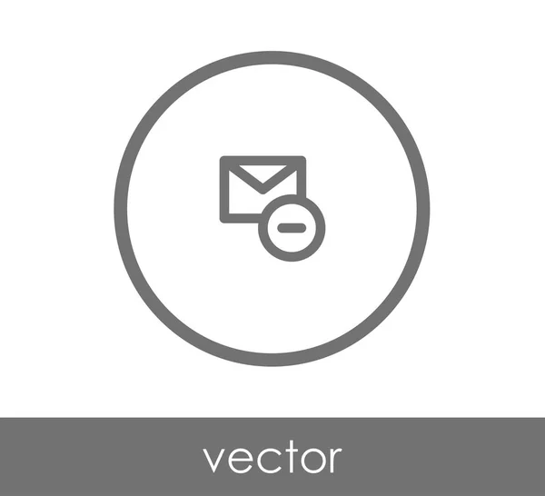 E-Mail-Symbol löschen — Stockvektor