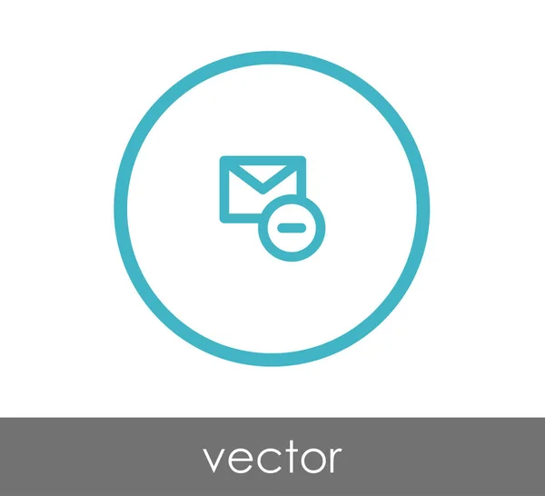 E-Mail-Symbol löschen — Stockvektor