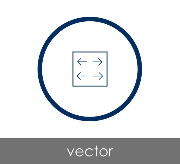 Expandir ícone da janela do aplicativo — Vetor de Stock