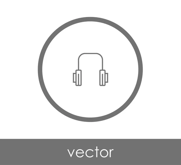 Headphones simple icon — Stock Vector