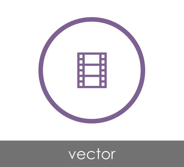 Ontwerp van het pictogram van de film — Stockvector