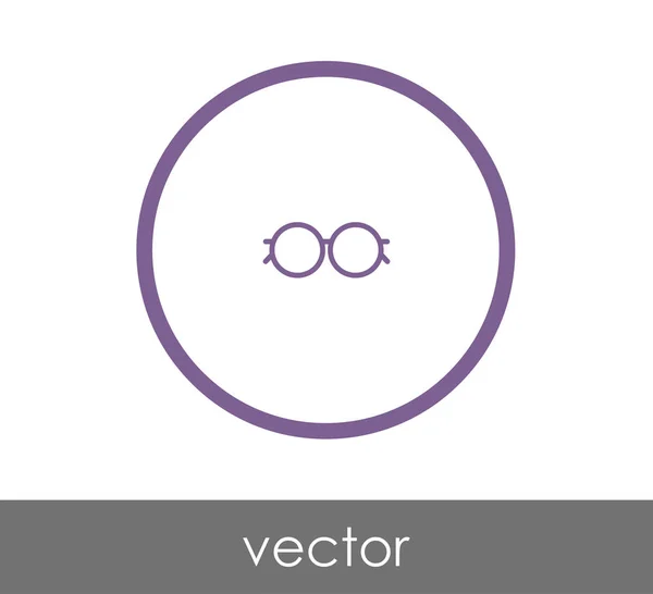 Gafas graduadas icono plano — Vector de stock