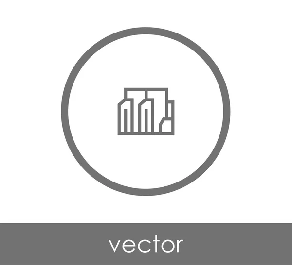 Icono plano de fábrica — Vector de stock