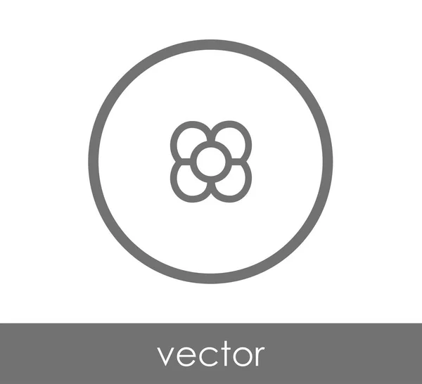 Bloem pictogram illustratie — Stockvector