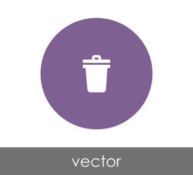 çöp kutusu daire simgesi