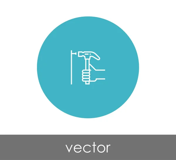 Diseño de icono de martillo — Vector de stock