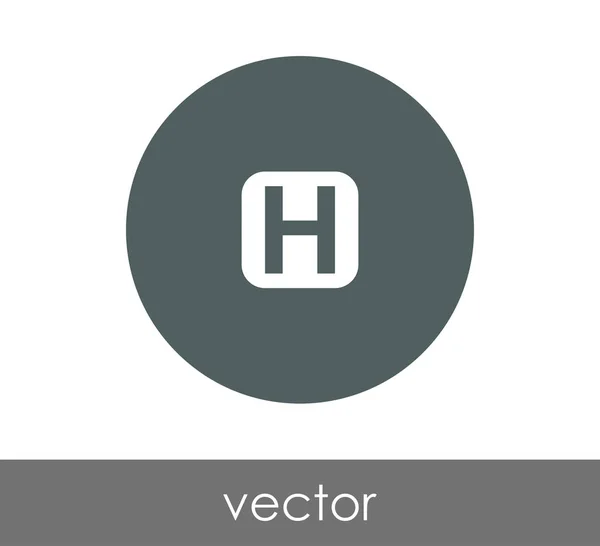 Icono del signo del hotel — Vector de stock