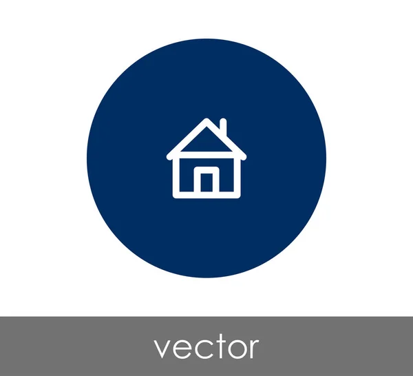 Home Icône plate — Image vectorielle