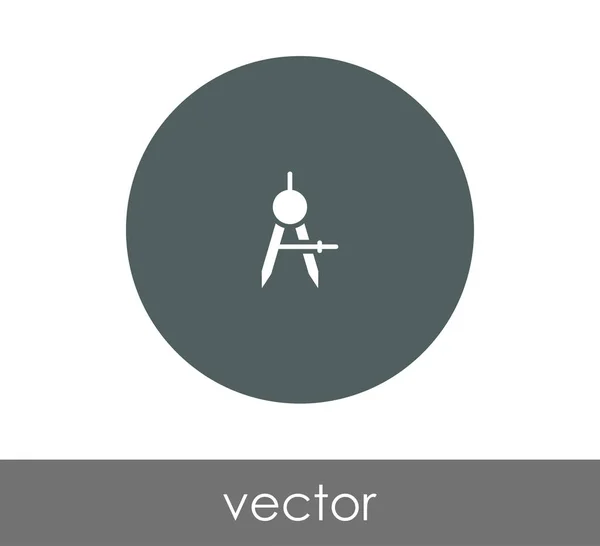 Rajz iránytű ikon — Stock Vector