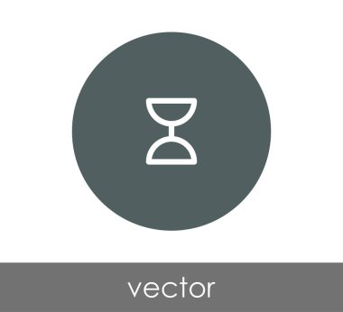 Kum saati simgesi illüstrasyon 