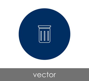 çöp kutusu daire simgesi