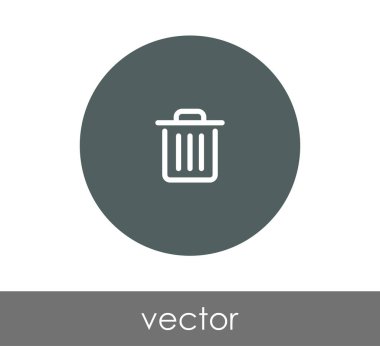 çöp kutusu daire simgesi