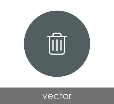 çöp kutusu daire simgesi