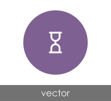 Kum saati simgesi illüstrasyon 