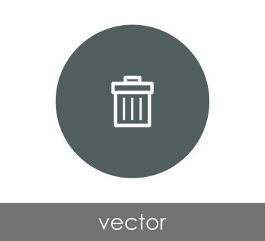 çöp kutusu daire simgesi
