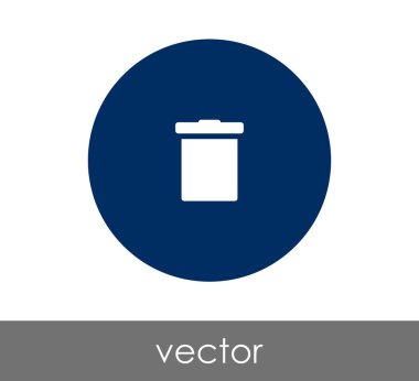 çöp kutusu daire simgesi