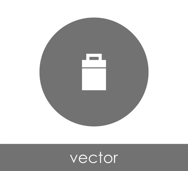 Garbage bin cirkel pictogram — Stockvector