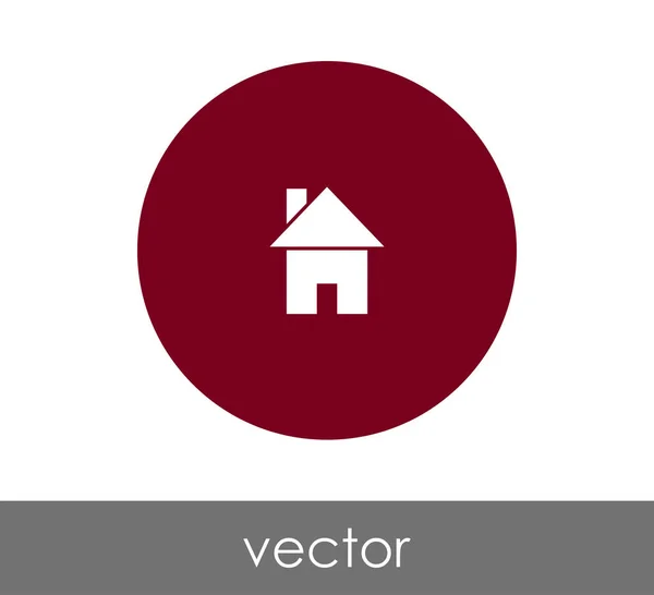 Home Icône plate — Image vectorielle