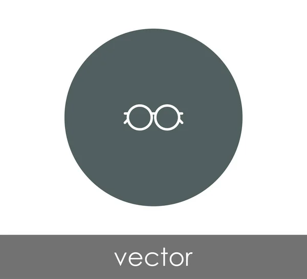 Icono círculo gafas — Vector de stock