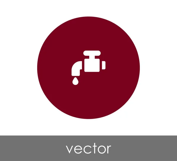 Panneau icône du robinet — Image vectorielle