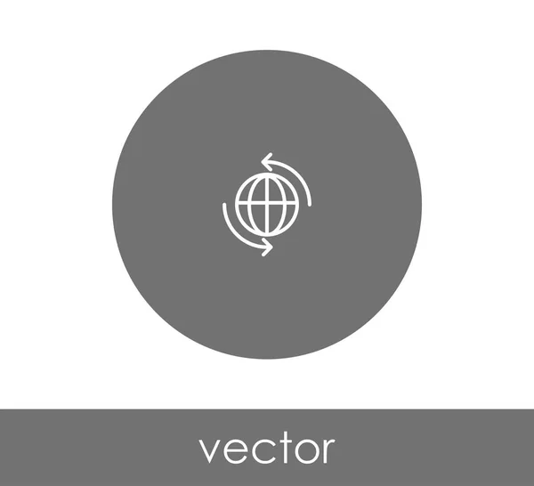 Desain ikon Globe - Stok Vektor