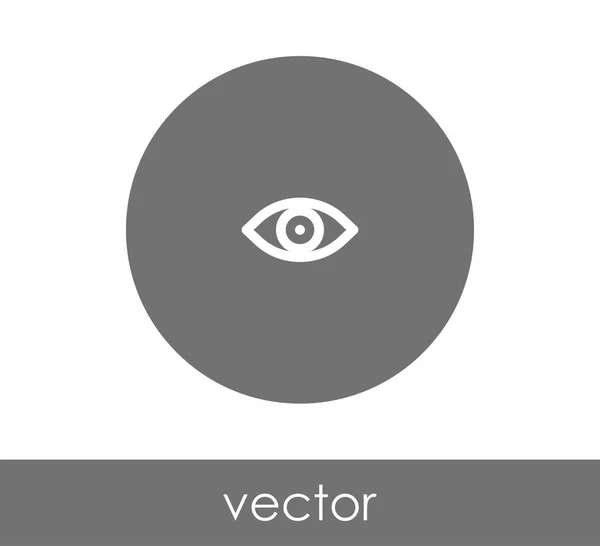 Oogpictogram in cirkel — Stockvector