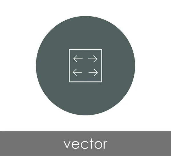 Расширить значок по кругу — стоковый вектор