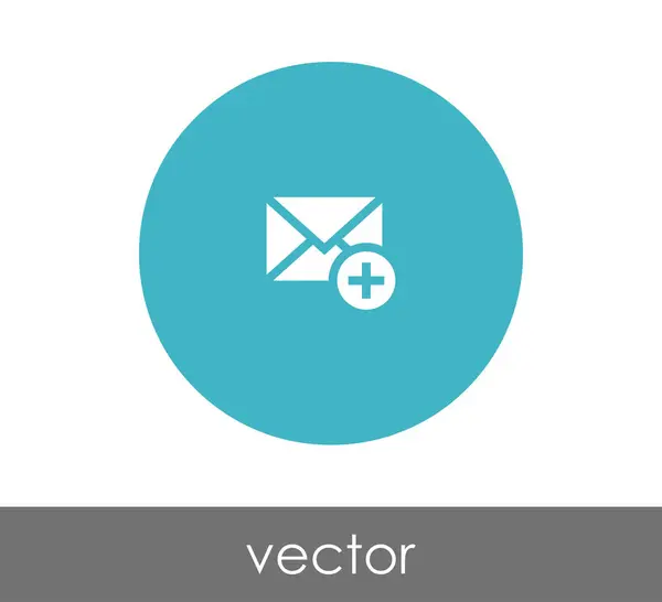 Lägg till e-ikonen — Stock vektor