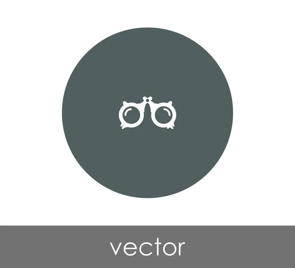 Icono círculo gafas — Vector de stock