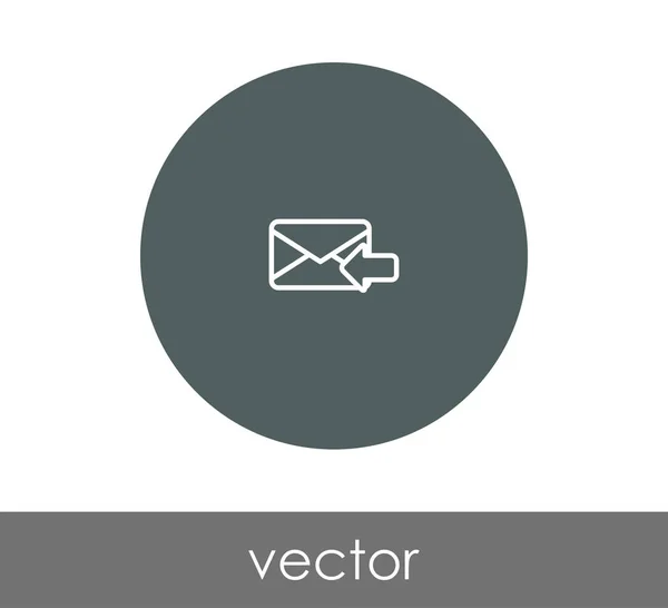 Umschlag-Symbol im Kreis — Stockvektor