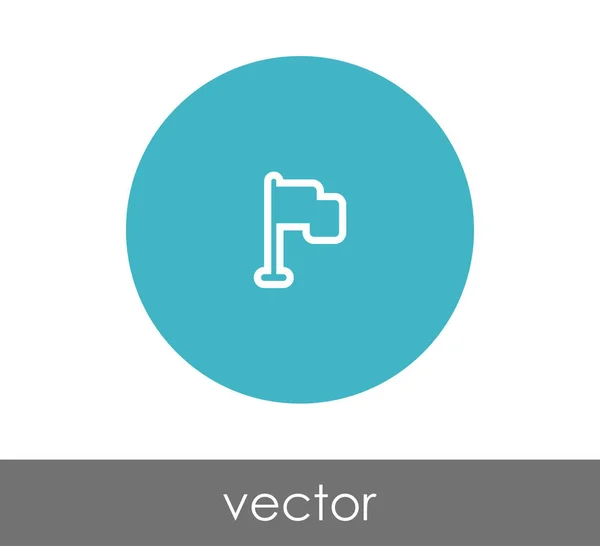Drapeau icône signe — Image vectorielle
