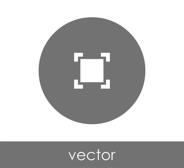 Teljes képernyős kör ikonra — Stock Vector