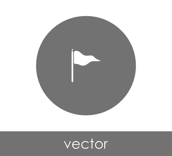 Flaggan ikonen tecken — Stock vektor