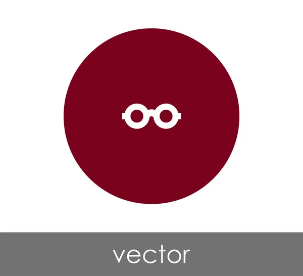 Ícone círculo óculos — Vetor de Stock