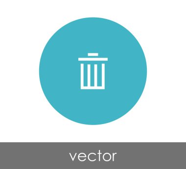 çöp kutusu daire simgesi