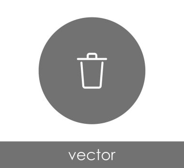 çöp kutusu daire simgesi