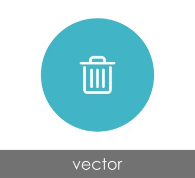 çöp kutusu daire simgesi